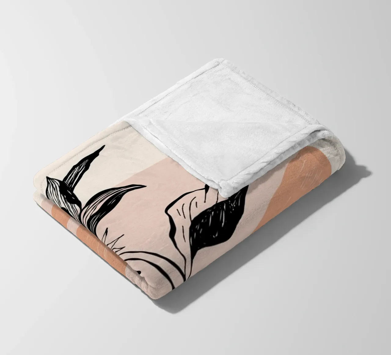 Illustrazione di fiori eleganti - Design lineare moderno coperta in pile da Whole©
