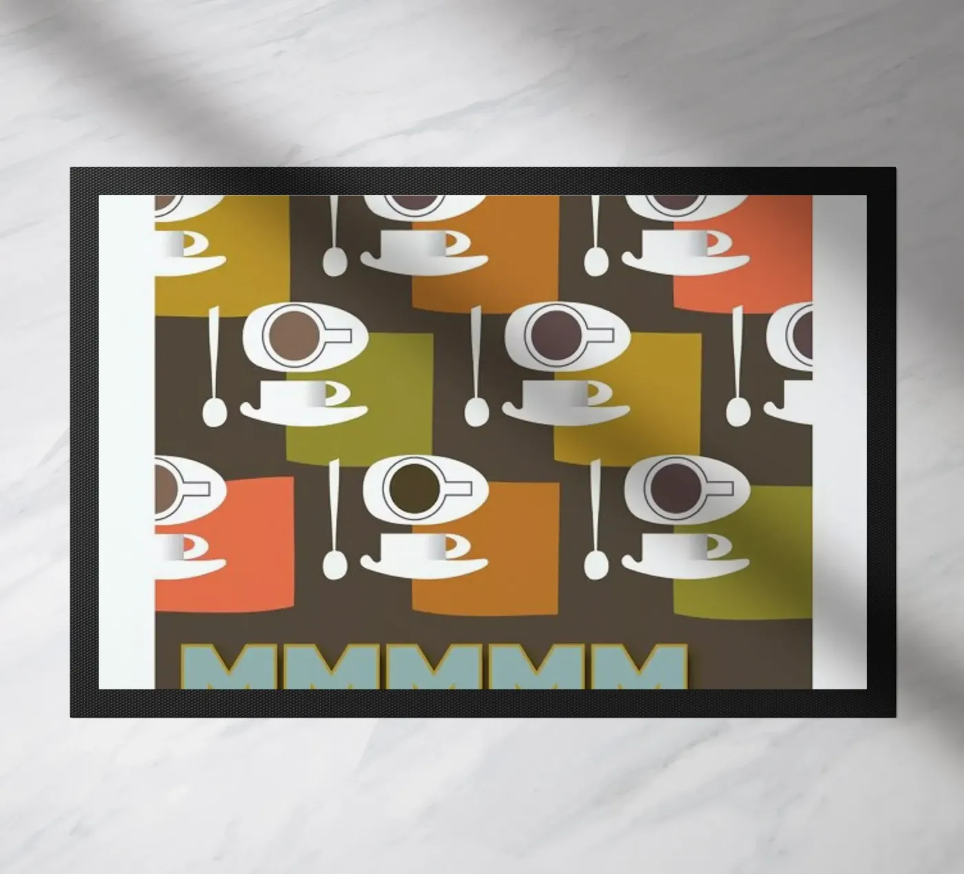 MMM Coffee doormat by Visual Philosophy
