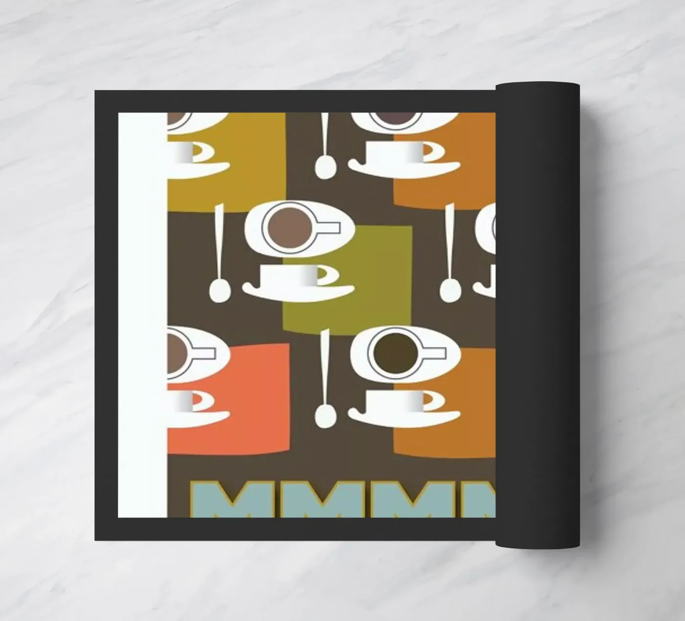 MMM Coffee doormat by Visual Philosophy
