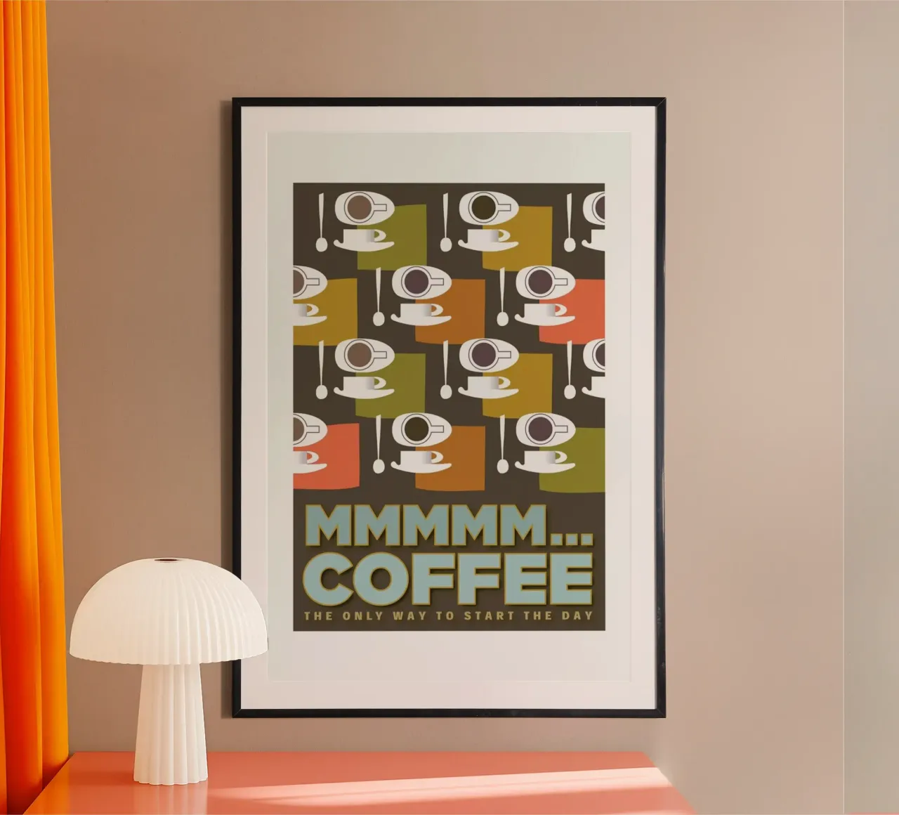 MMM Coffee poster con telaio in alluminio da Visual Philosophy