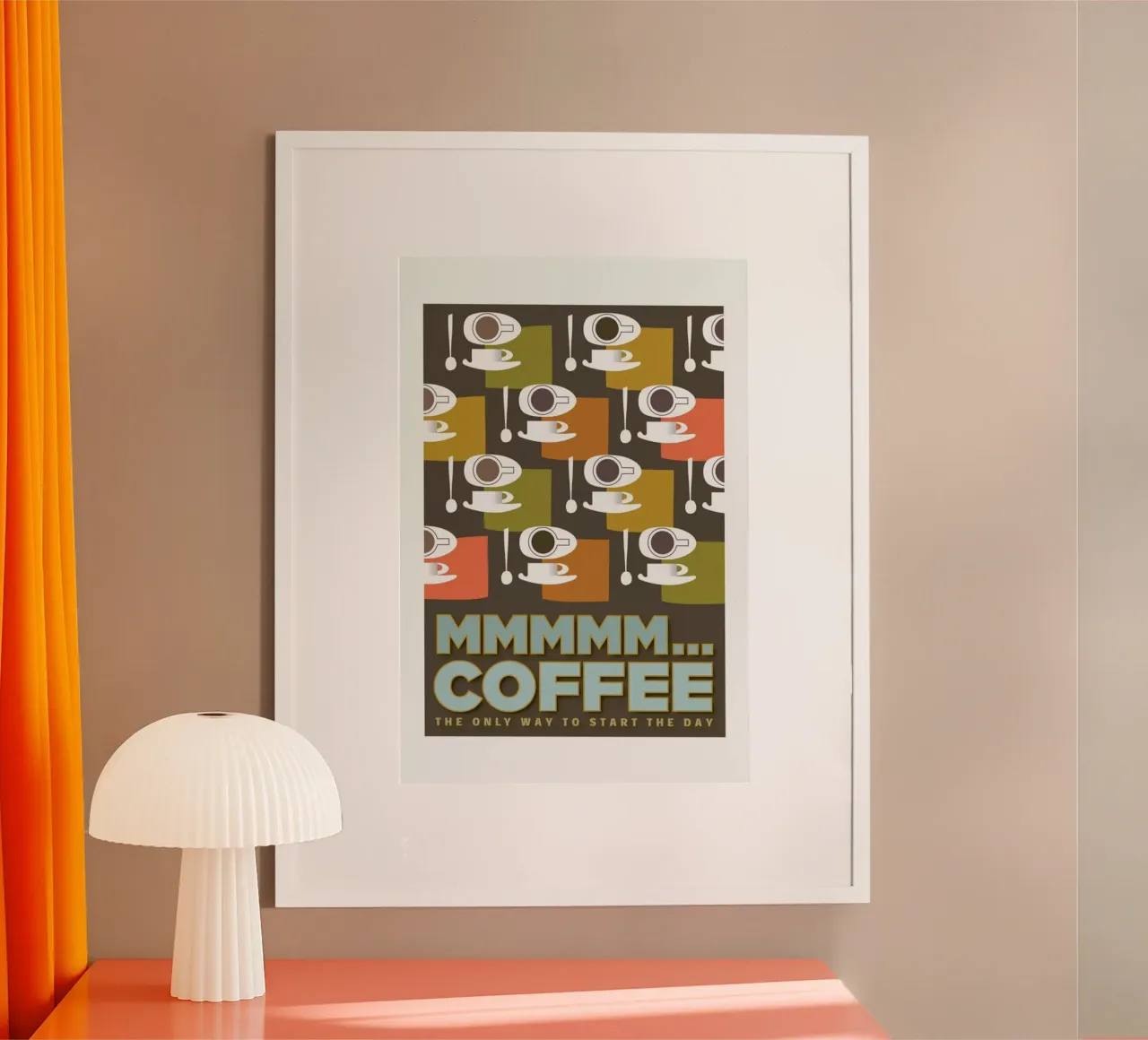 MMM Coffee poster con telaio in alluminio da Visual Philosophy