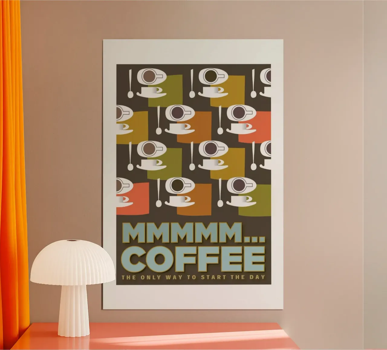 MMM Coffee poster con telaio in alluminio da Visual Philosophy