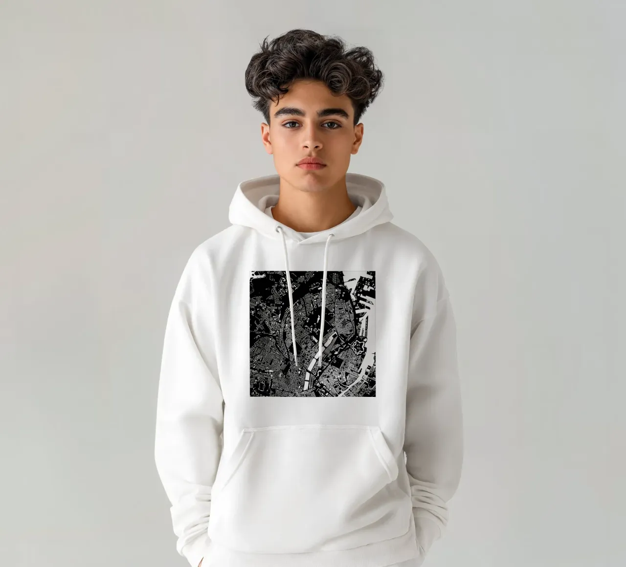 Copenhagen Black felpa con cappuccio da Urban Maps