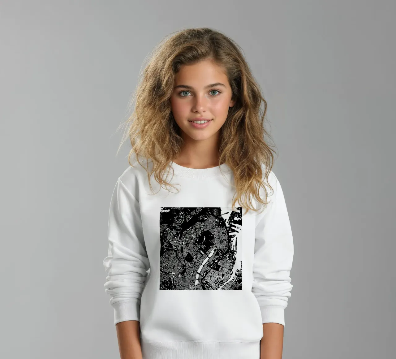 Copenhagen Black felpa bambino da Urban Maps
