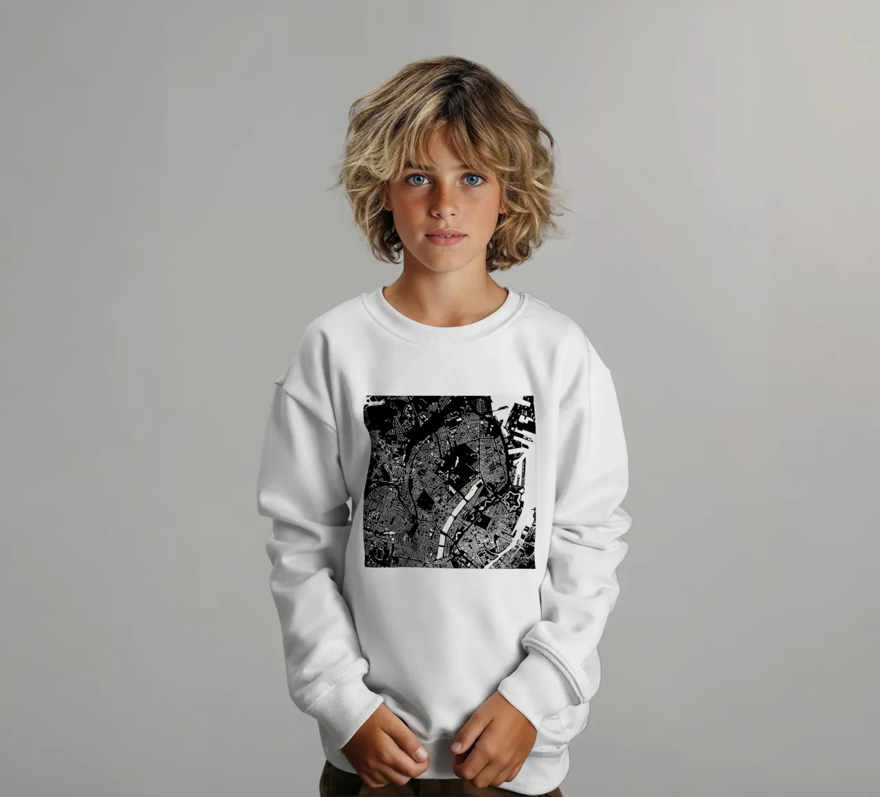 Copenhagen Black felpa bambino da Urban Maps