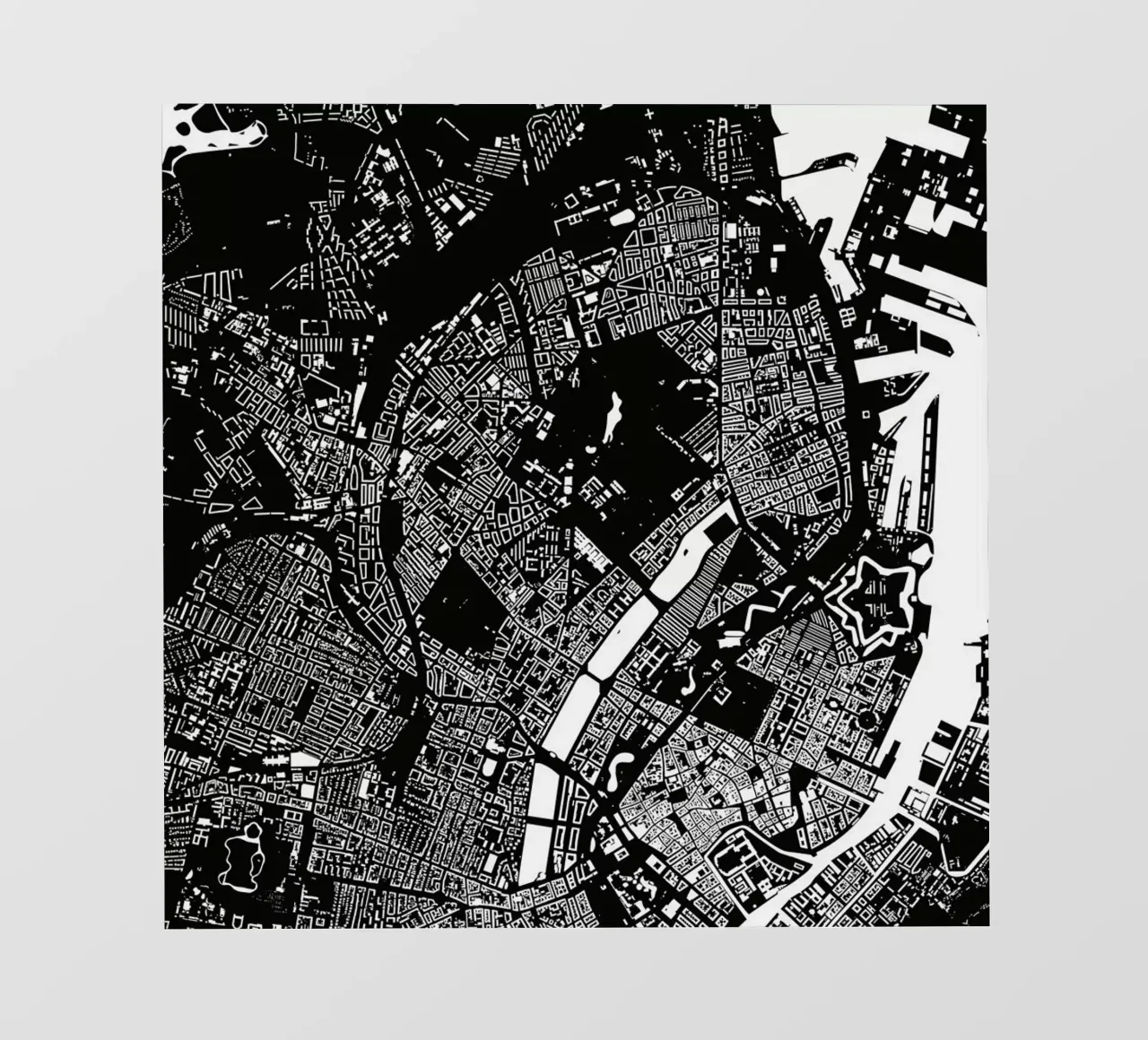 Copenhagen Black telo in pvc da Urban Maps