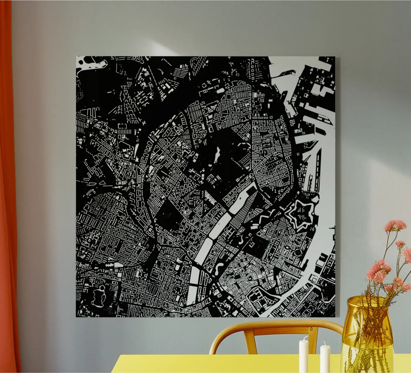 Copenhagen Black plexiglass da Urban Maps
