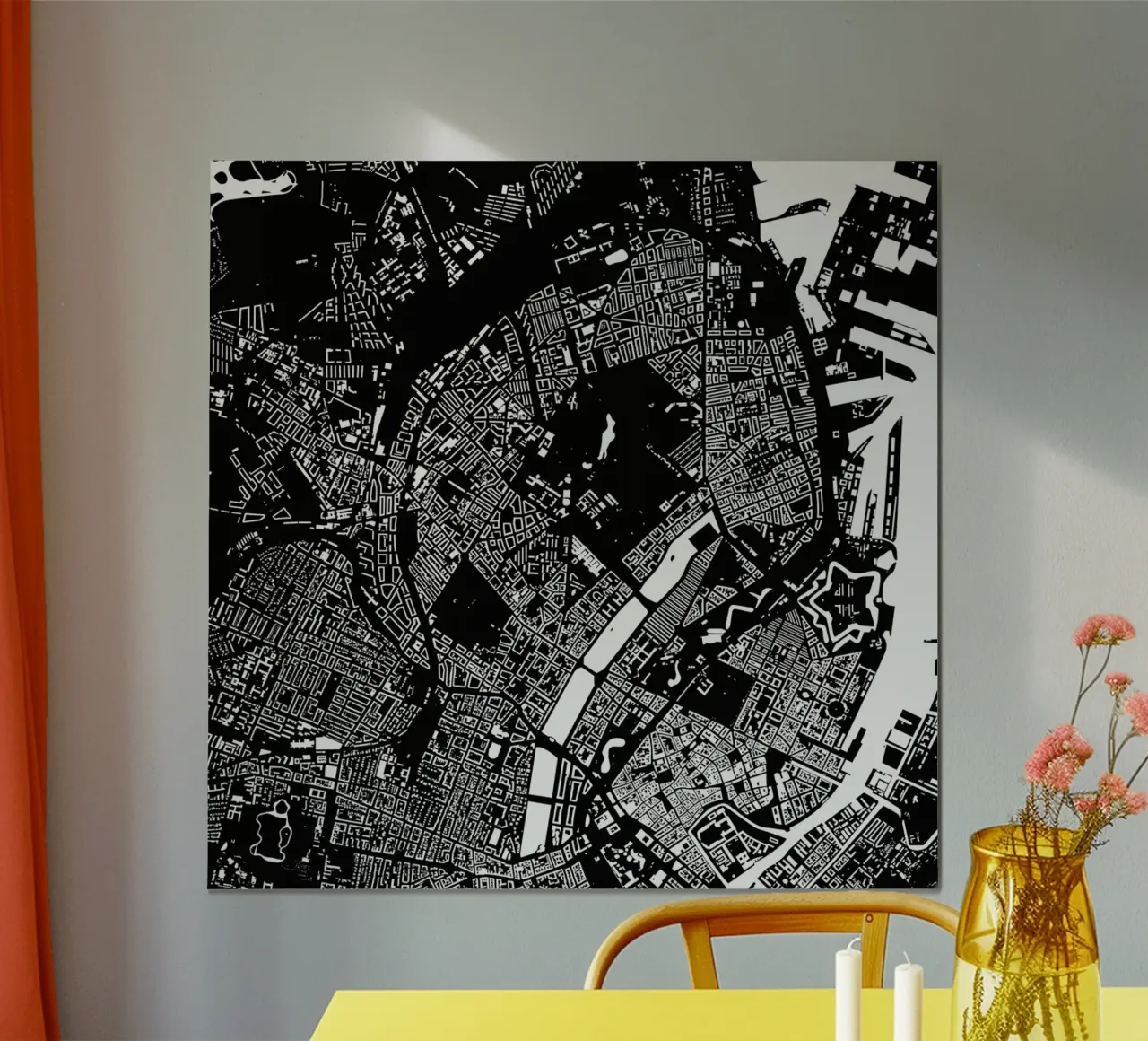 Copenhagen Black carta hahnemühle da Urban Maps