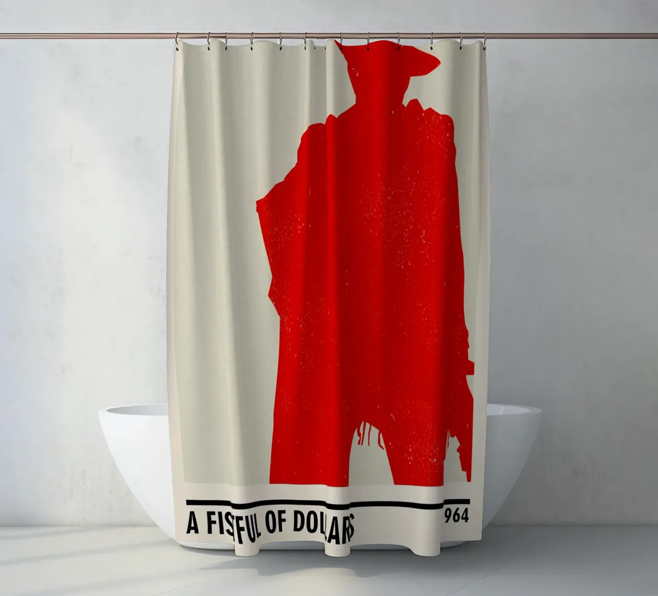 A Fistful of Dollars shower curtain by TheArtstudio