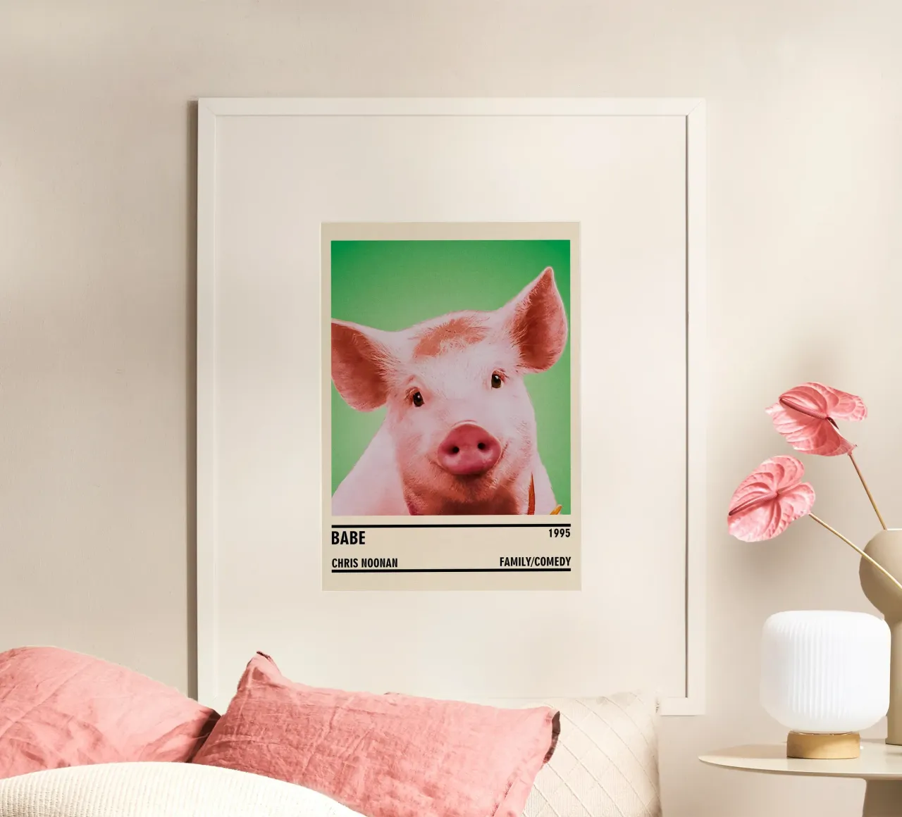 Babe poster con telaio in legno da TheArtstudio