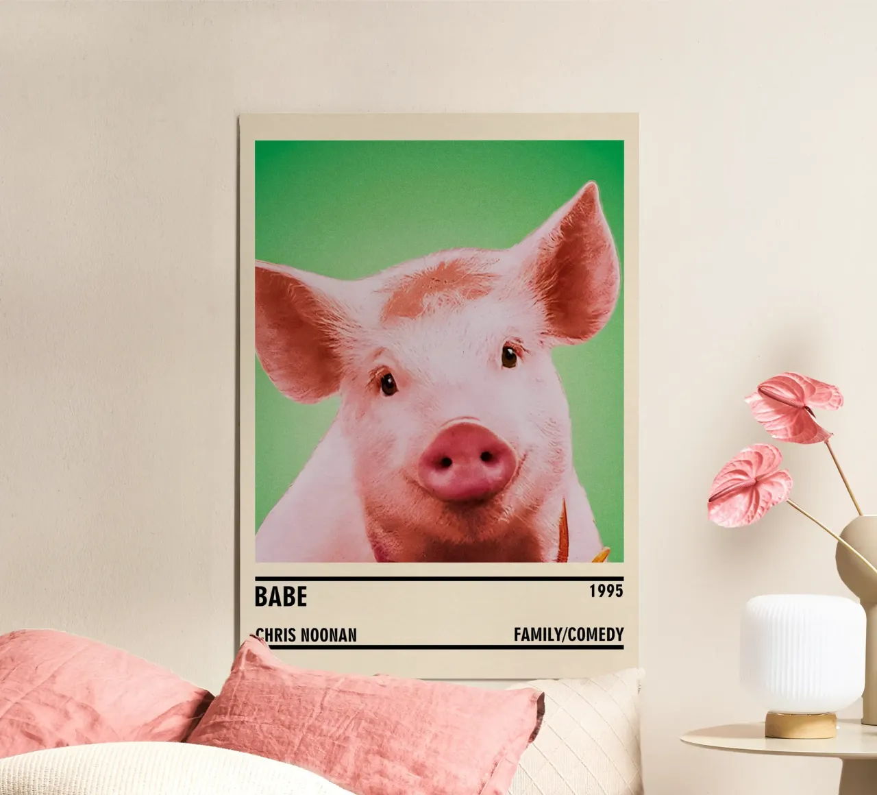 Babe poster con telaio in legno da TheArtstudio