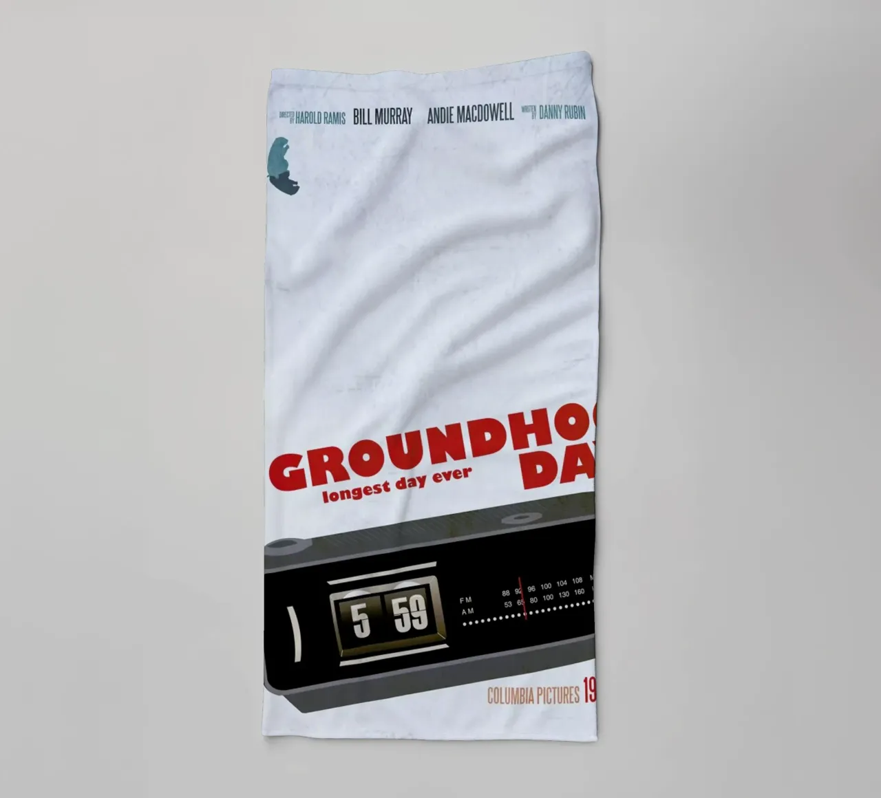 Groundhog Day towel by Aycan Elijah Yilmaz