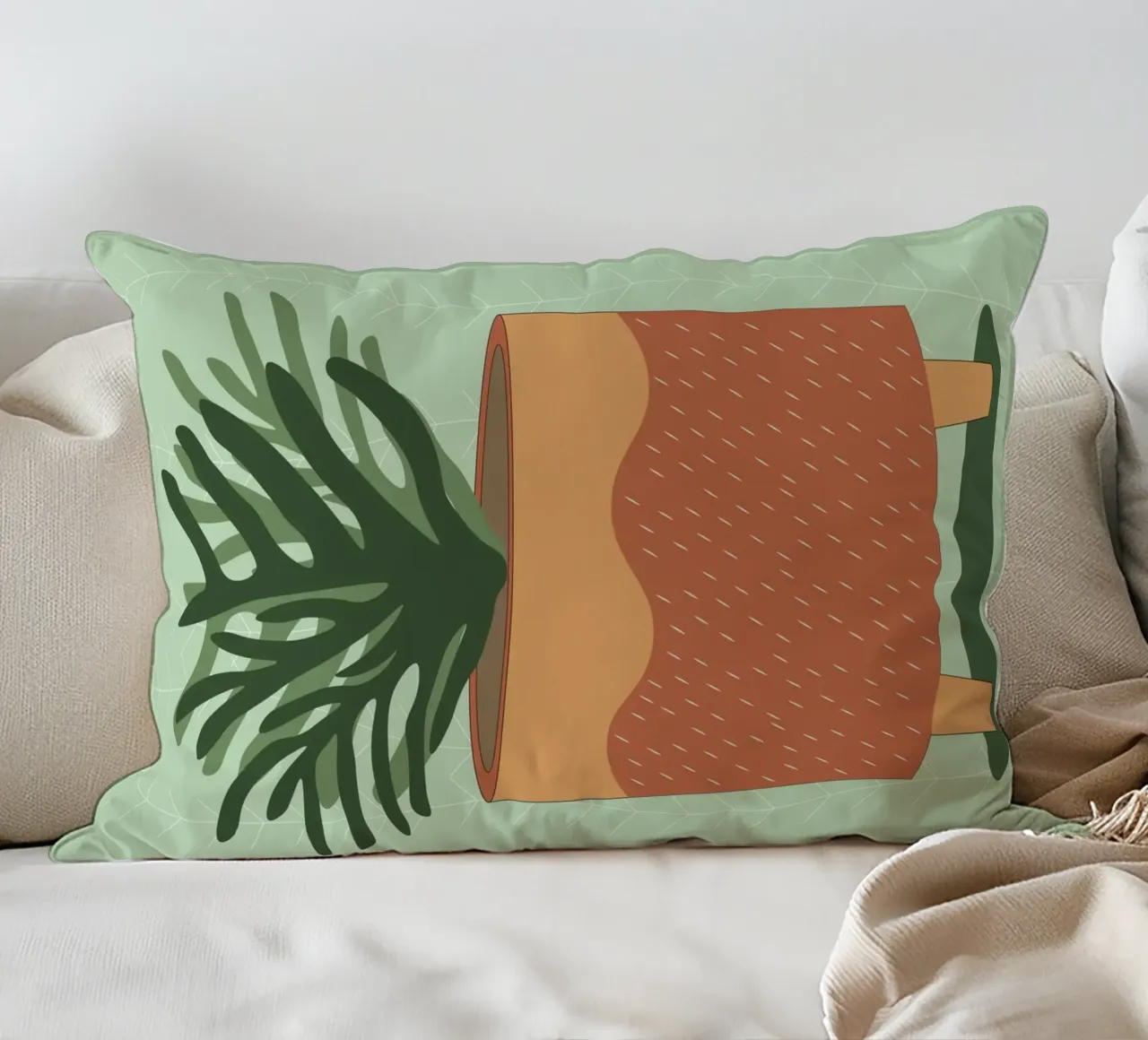 Vaso per piante Boho - Verde natura design moderno cuscino da Whole©