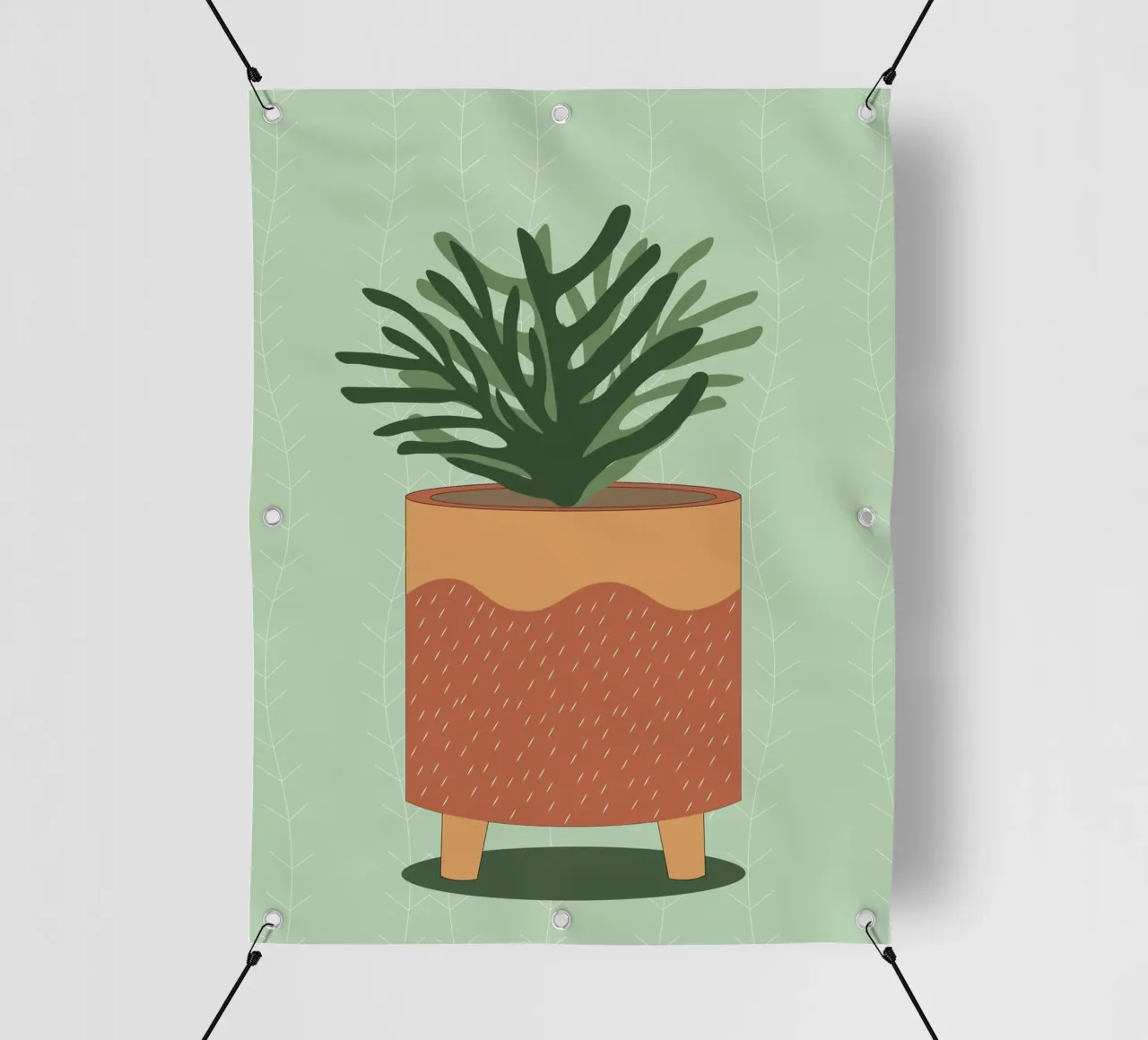 Vaso per piante Boho - Verde natura design moderno telo in pvc da Whole©