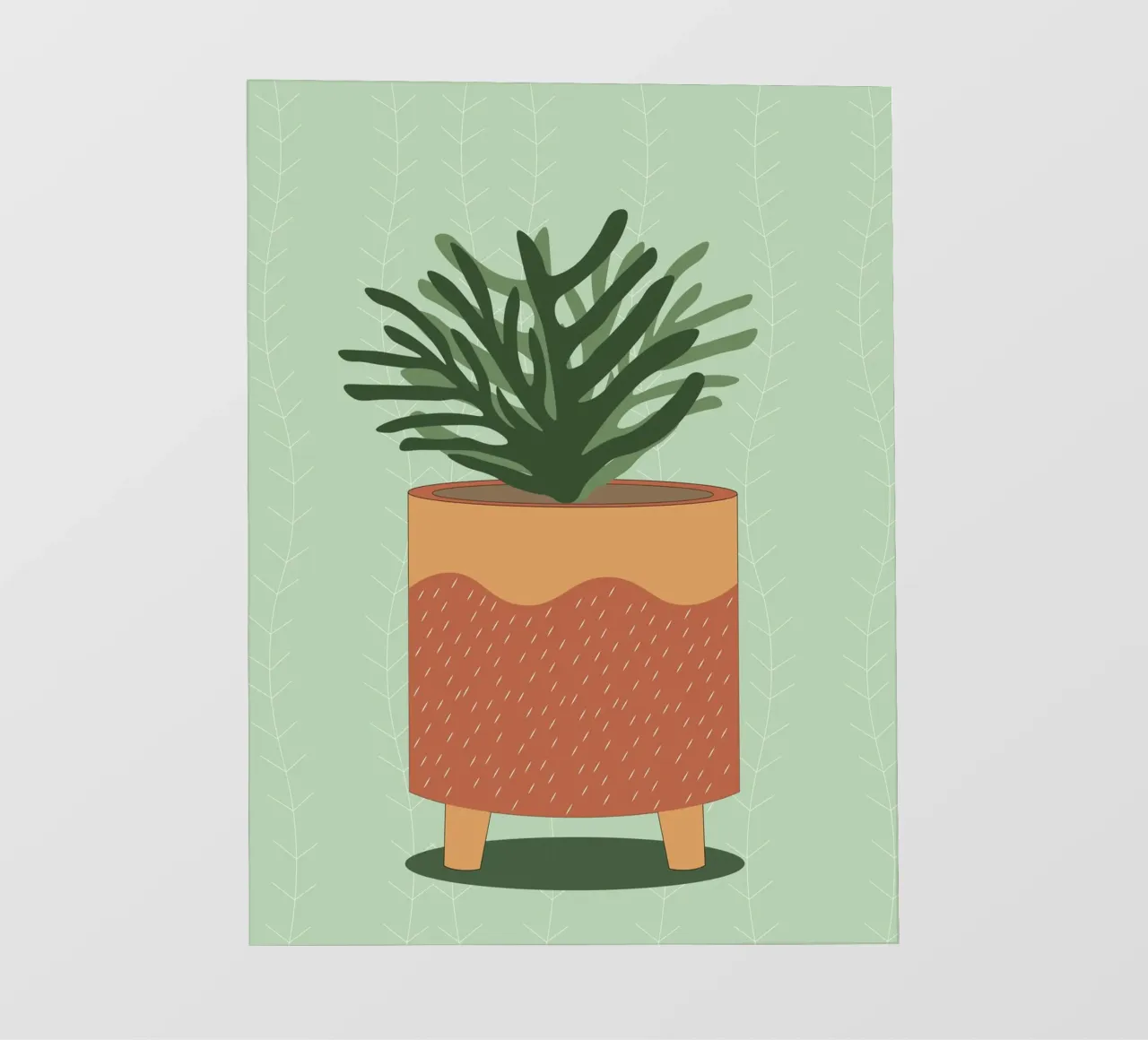 Vaso per piante Boho - Verde natura design moderno telo in pvc da Whole©