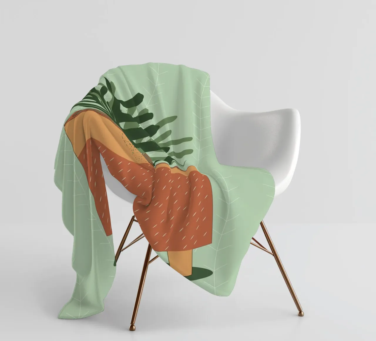 Vaso per piante Boho - Verde natura design moderno coperta in pile da Whole©