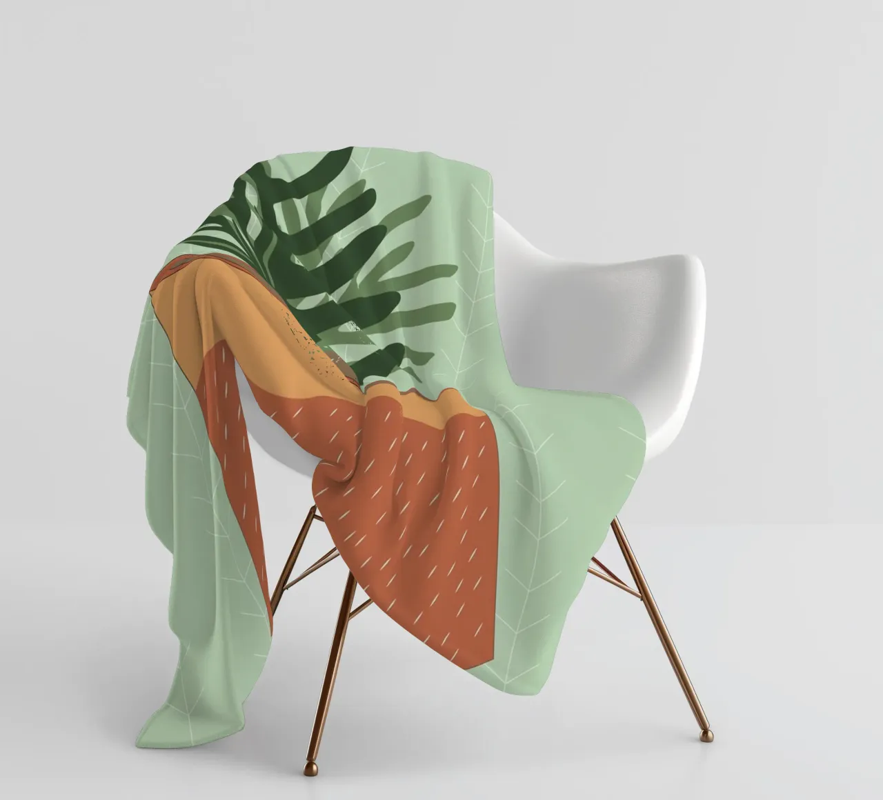Vaso per piante Boho - Verde natura design moderno coperta in pile da Whole©