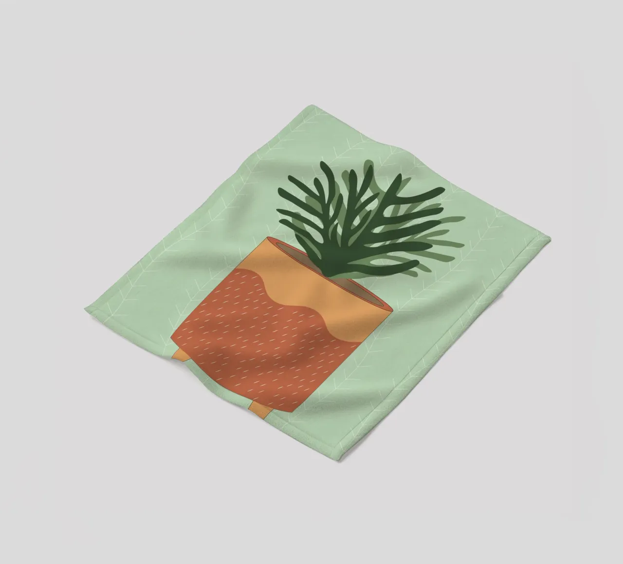 Vaso per piante Boho - Verde natura design moderno coperta in pile da Whole©