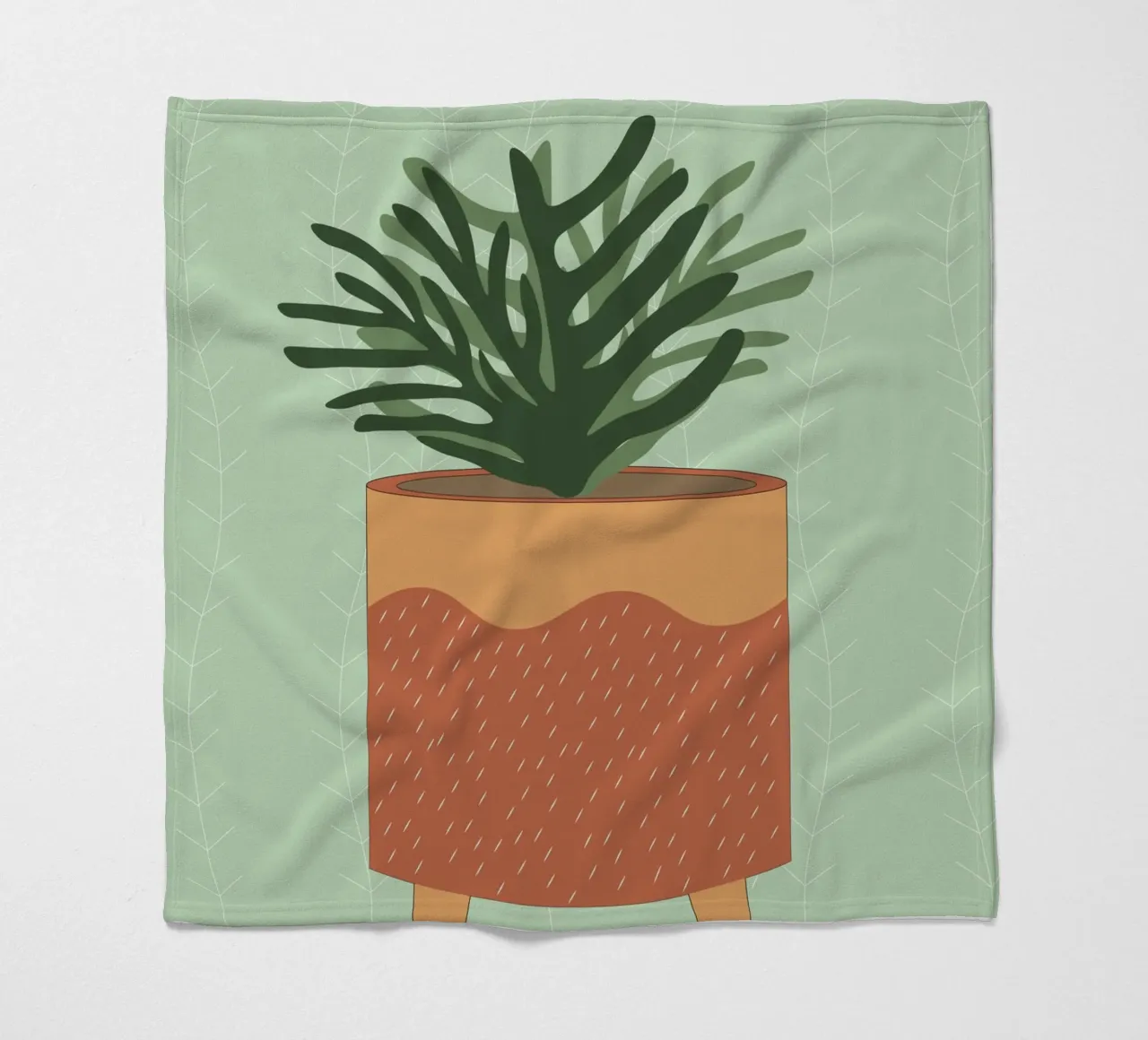 Vaso per piante Boho - Verde natura design moderno coperta in pile da Whole©