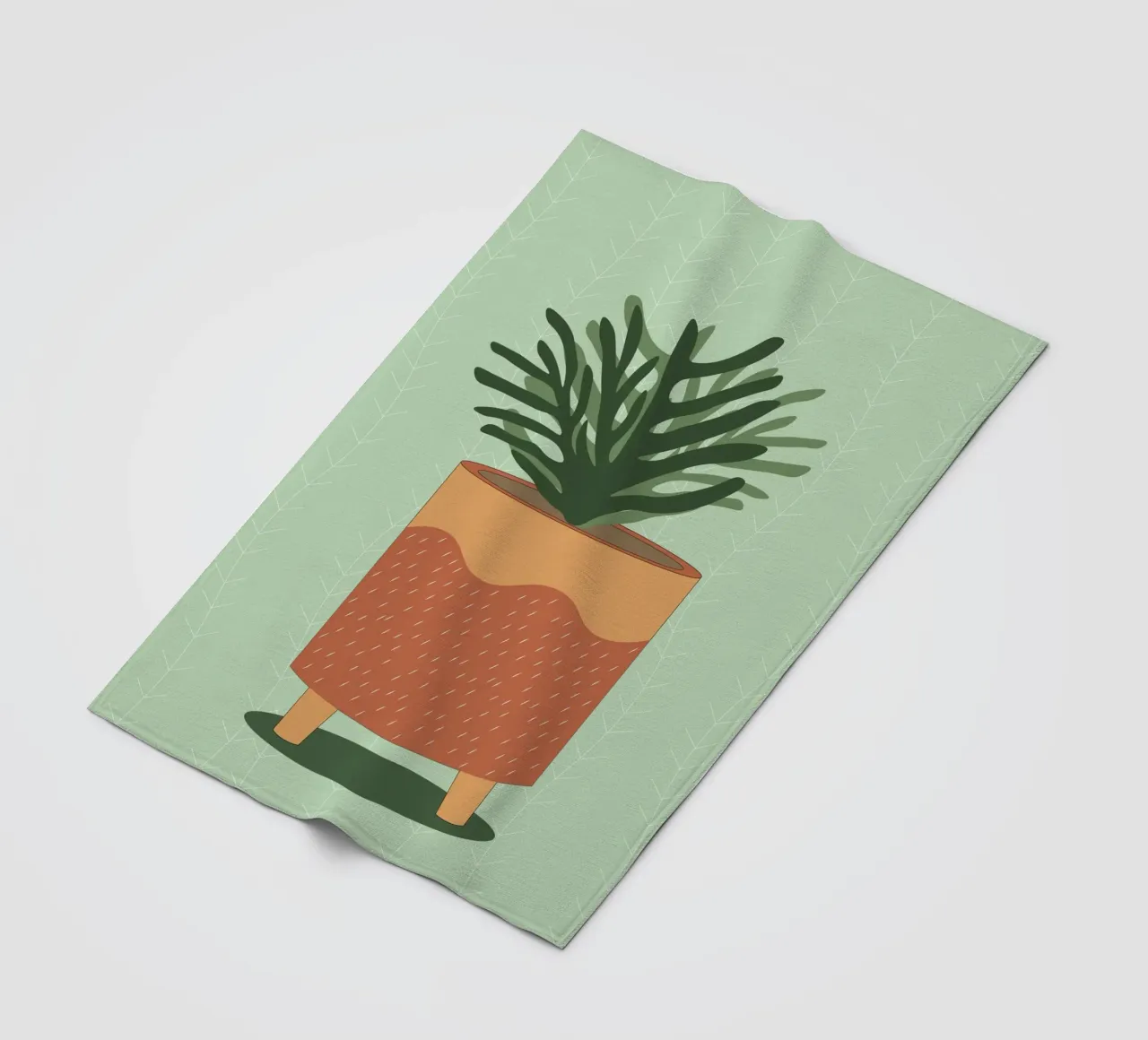 Vaso per piante Boho - Verde natura design moderno coperta in pile da Whole©
