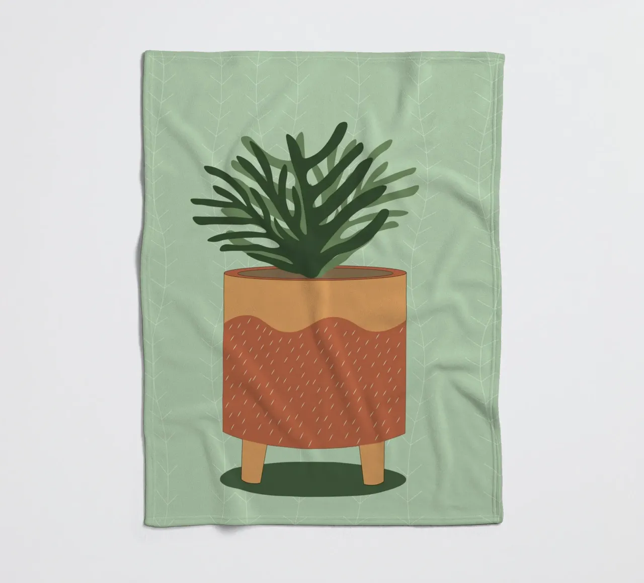 Vaso per piante Boho - Verde natura design moderno coperta in pile da Whole©