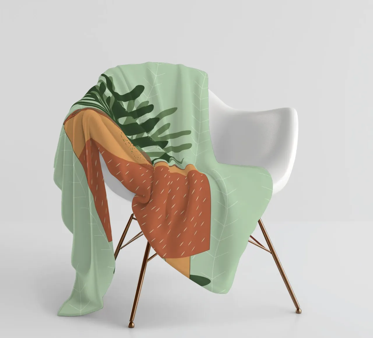 Vaso per piante Boho - Verde natura design moderno coperta in pile da Whole©