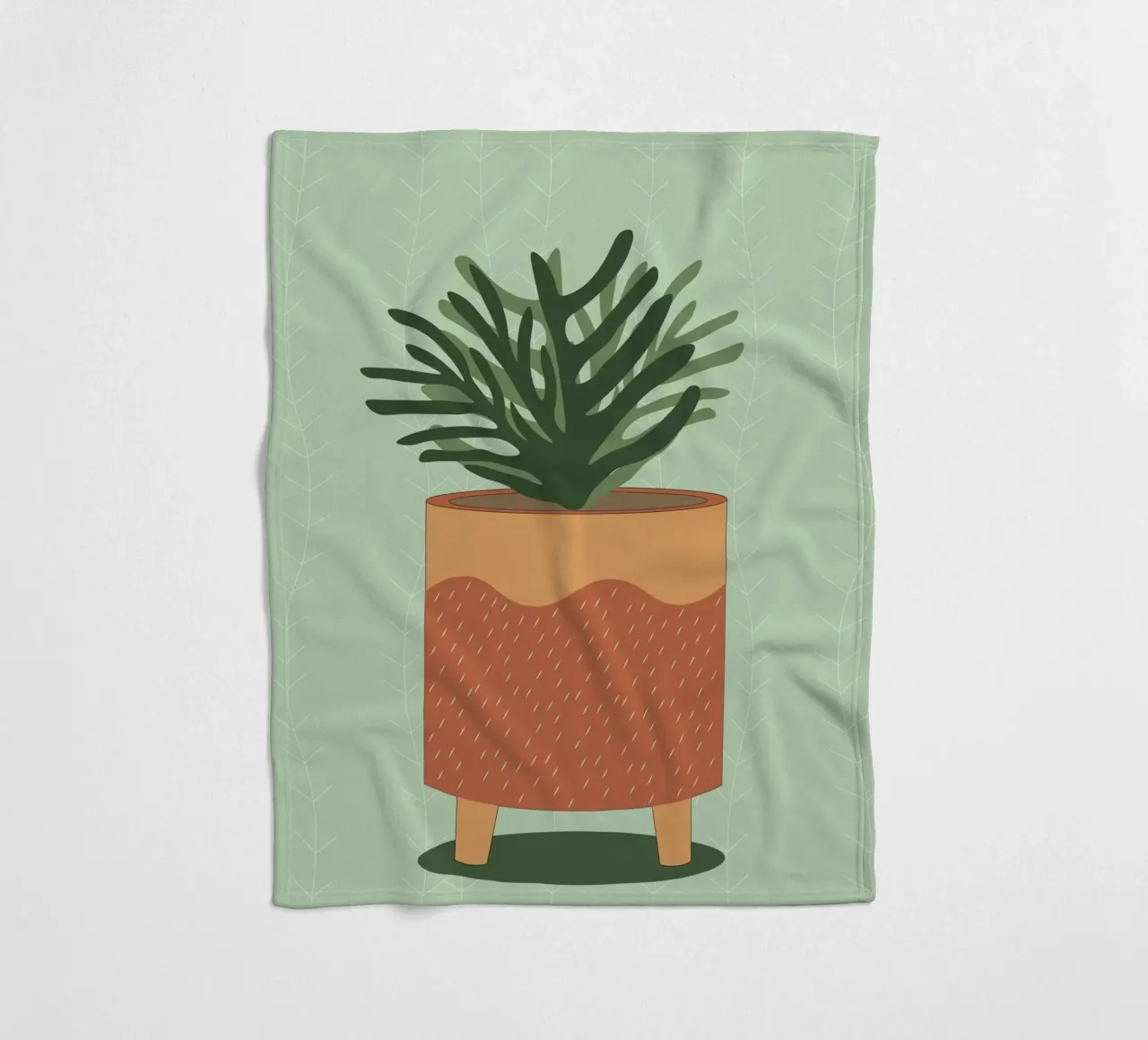 Vaso per piante Boho - Verde natura design moderno coperta in pile da Whole©