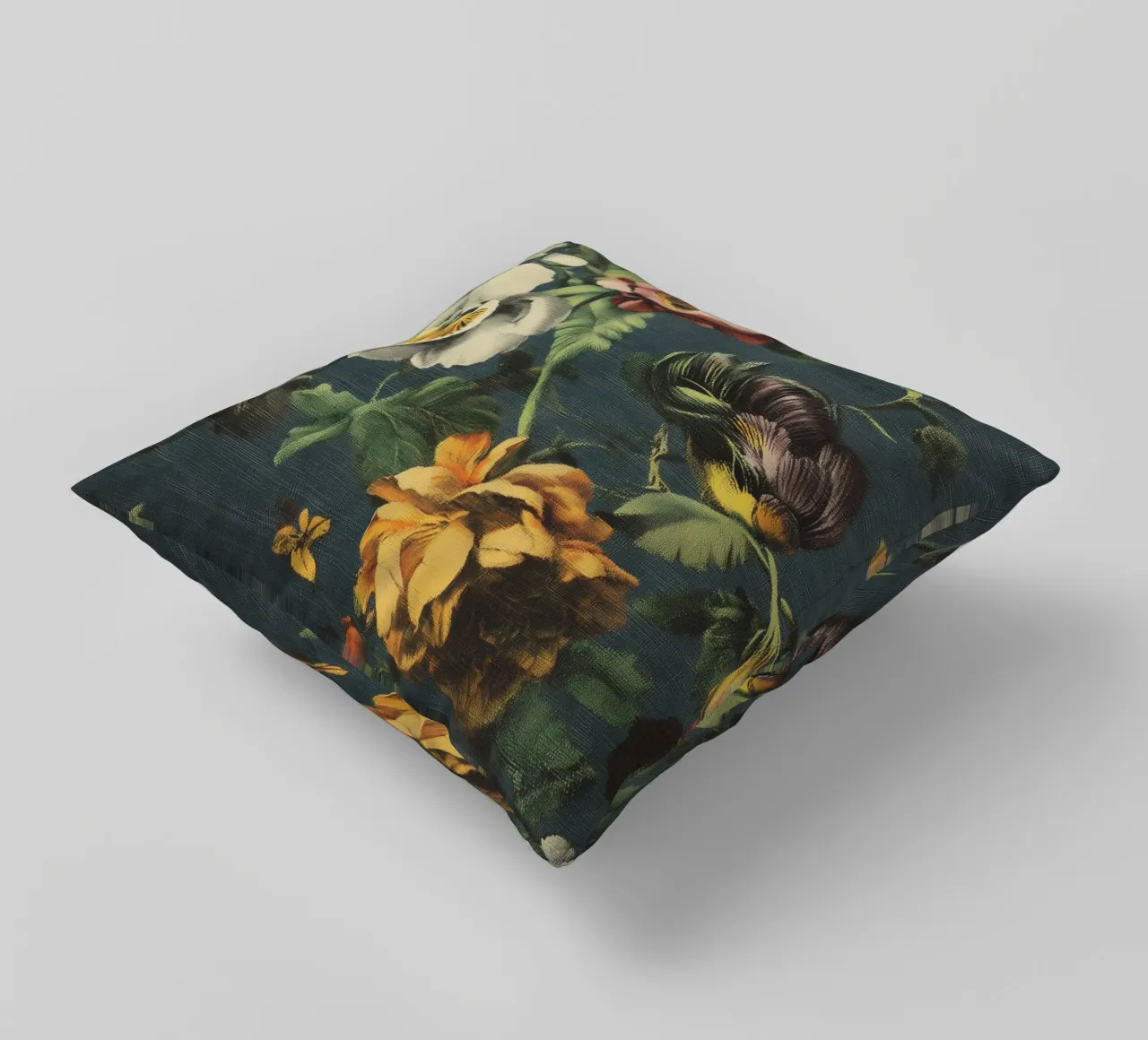Pintura de flores con textura cojín de Carinaprint