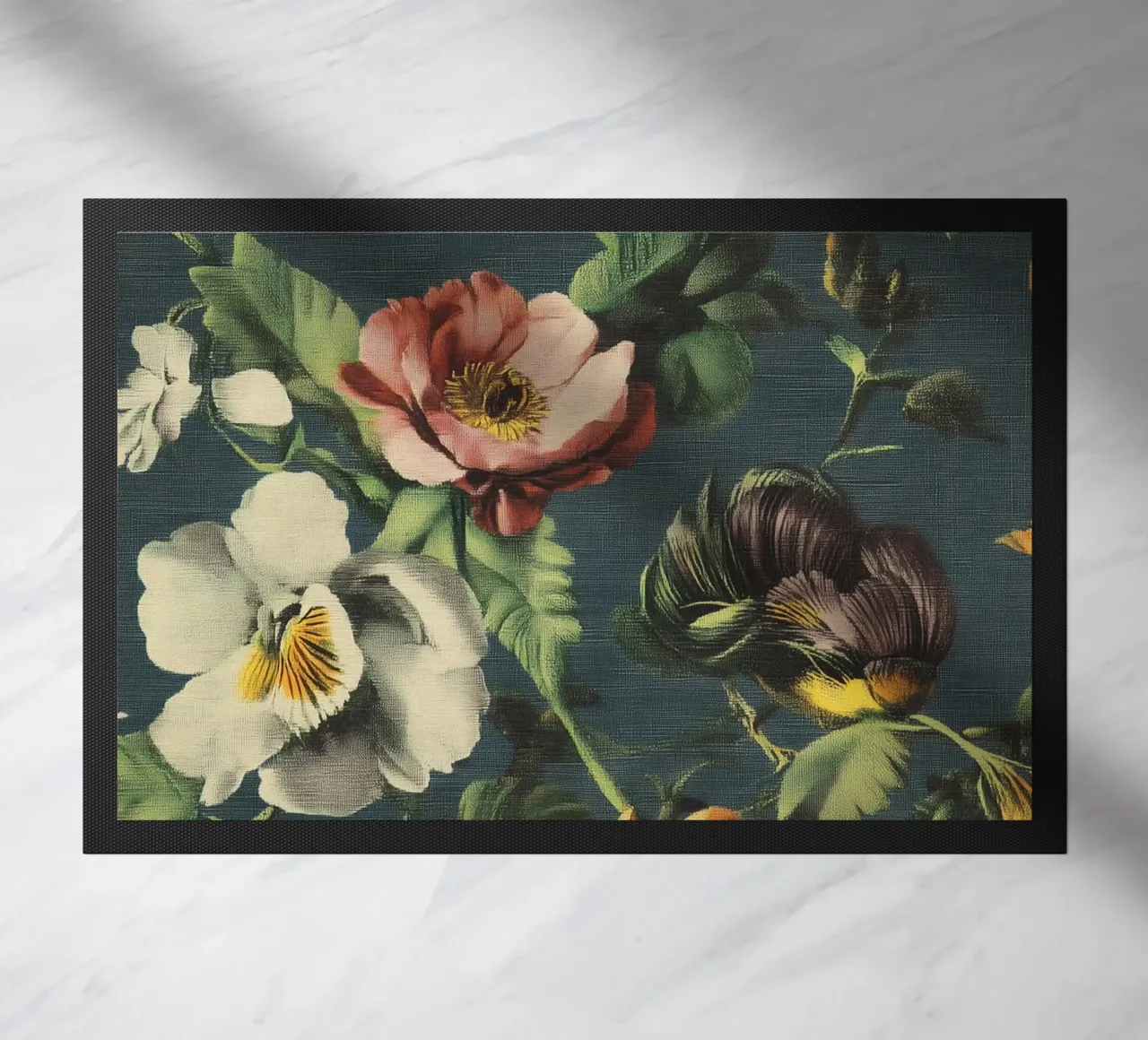 Pittura floreale strutturata zerbino da Carinaprint