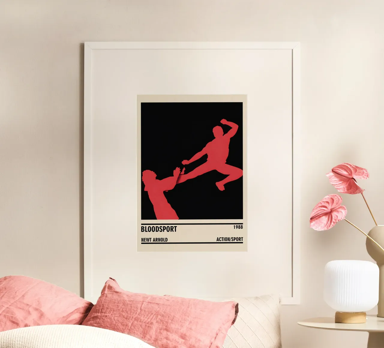 Bloodsport poster con telaio in legno da TheArtstudio