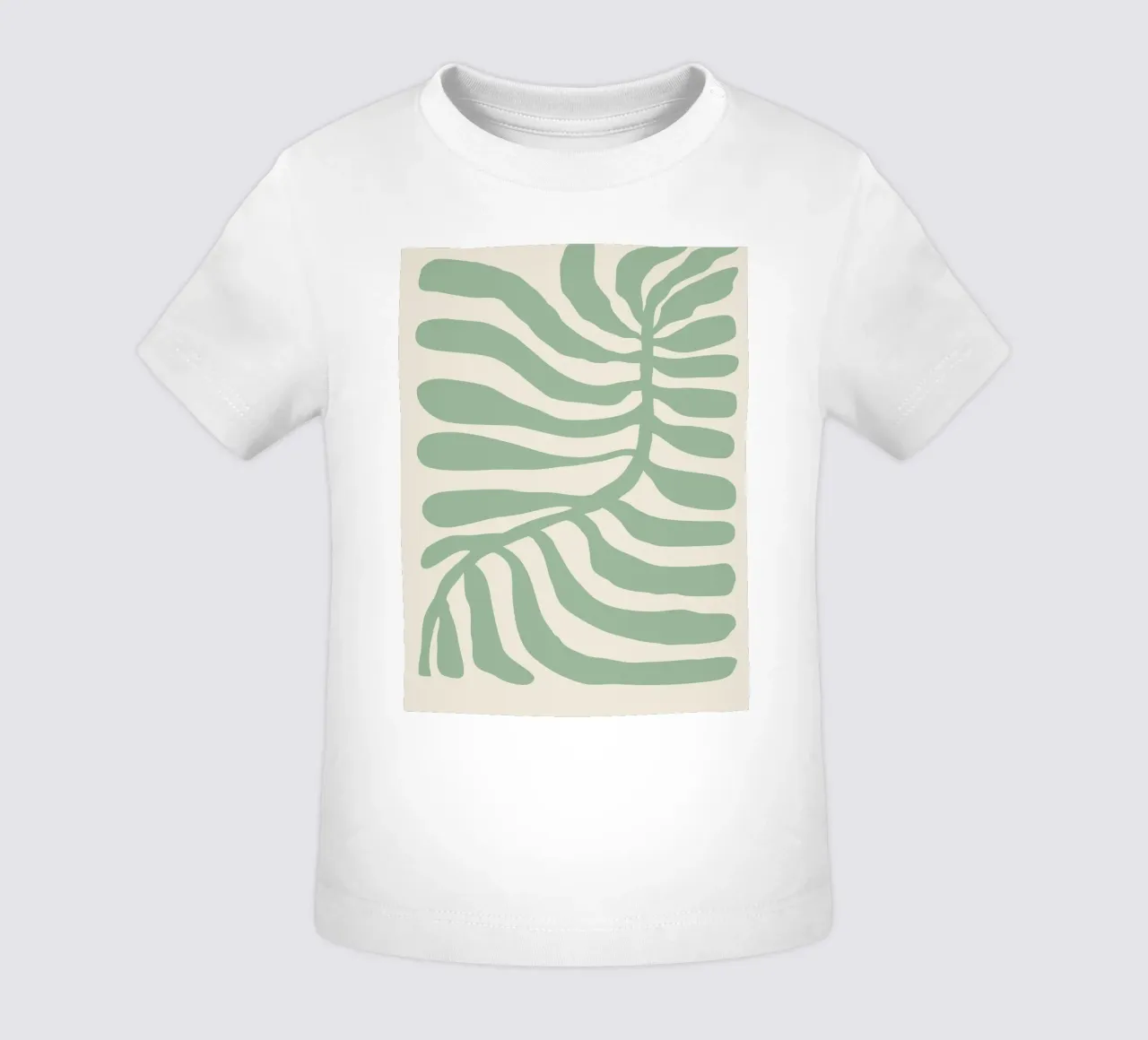 Abstracte plantaardige kunst - Modern lijnbladontwerp baby t-shirt van Whole©
