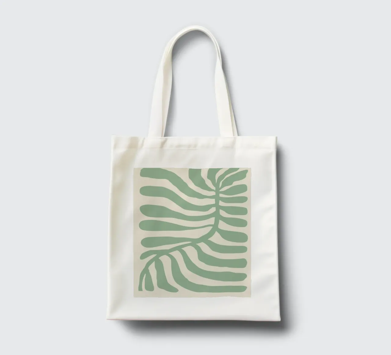 Abstract plant art - Modern line-leaf design tote bag by Whole©