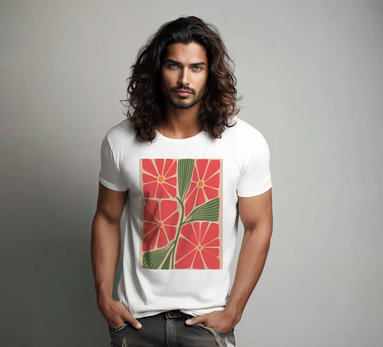 Design floreale retrò - Arte floreale moderna t-shirt da Whole©