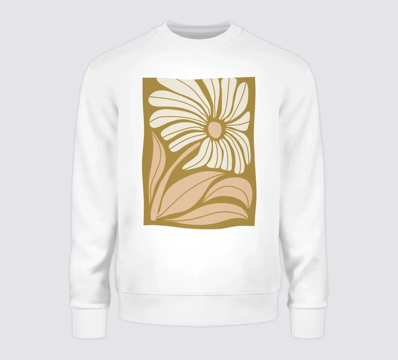 Retro flower - Abstract nature art in earthy tones sweatshirt by Whole©