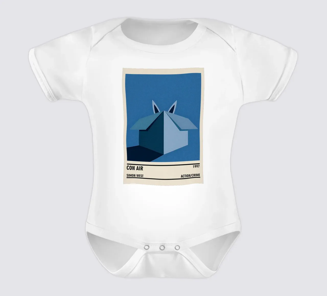 Con Air body neonato maniche corte da TheArtstudio