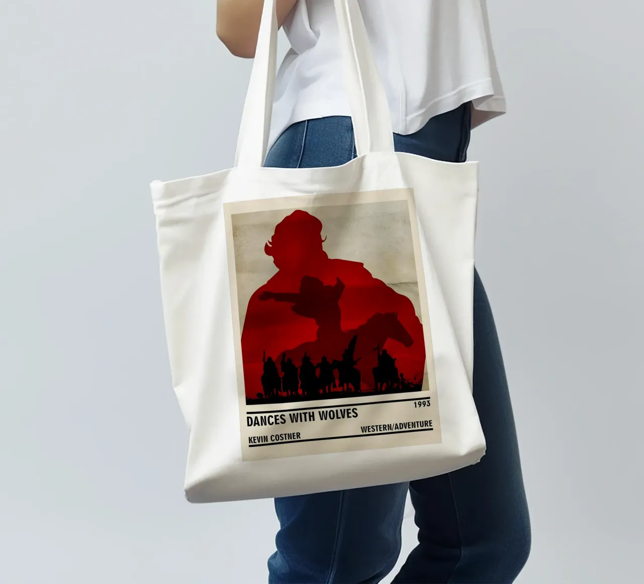 Dances with Wolves borsa in juta da TheArtstudio