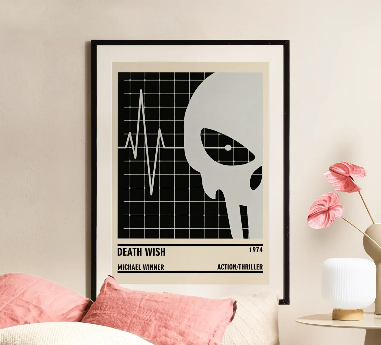 Death Wish Poster mit Aluminium Rahmen von TheArtstudio