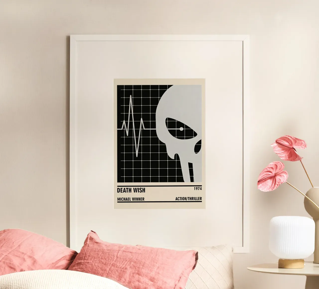 Death Wish Poster mit Aluminium Rahmen von TheArtstudio