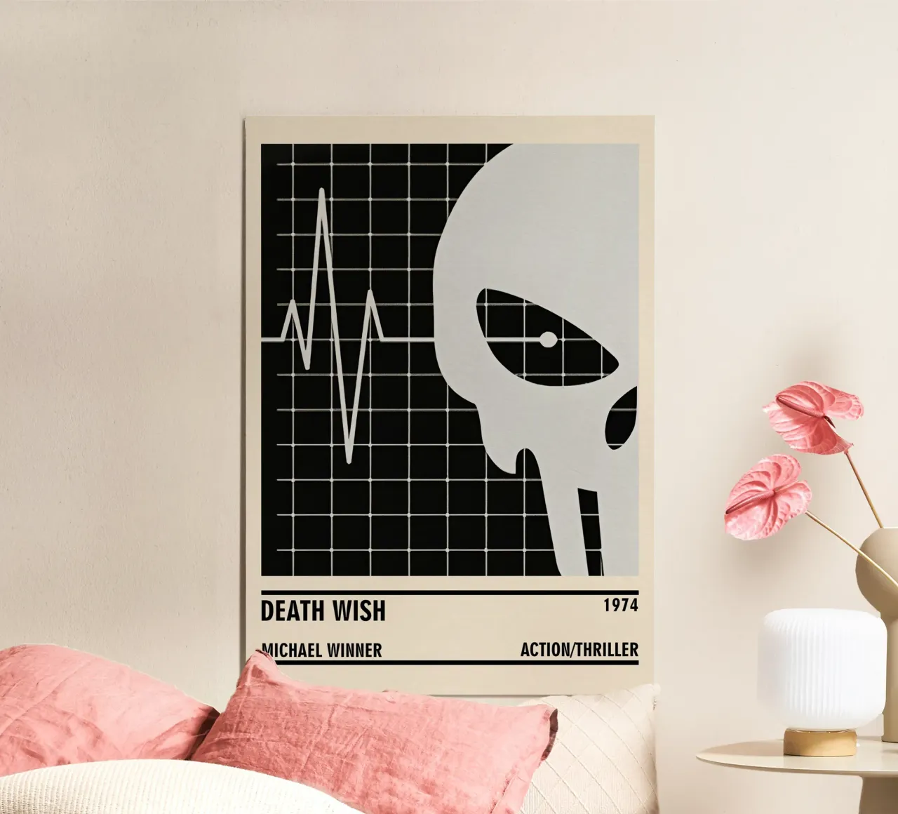 Death Wish Poster mit Aluminium Rahmen von TheArtstudio