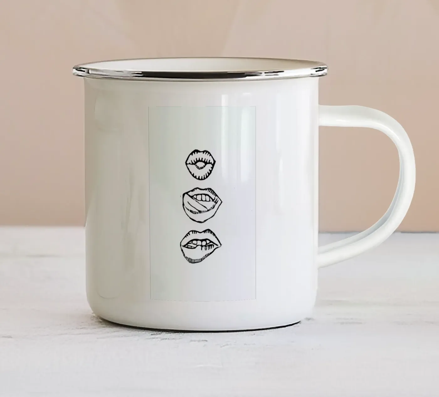 Ssh enamel mug by GIGI ICÔNE