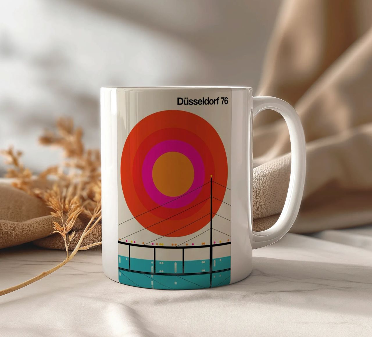 Düsseldorf 76 ceramic mug by Bo Lundberg