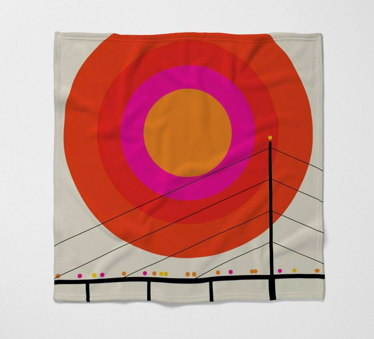 Düsseldorf 76 fleece blanket by Bo Lundberg