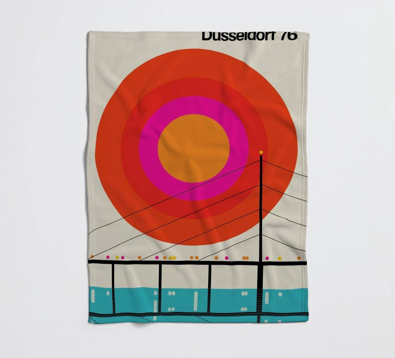Düsseldorf 76 fleece blanket by Bo Lundberg