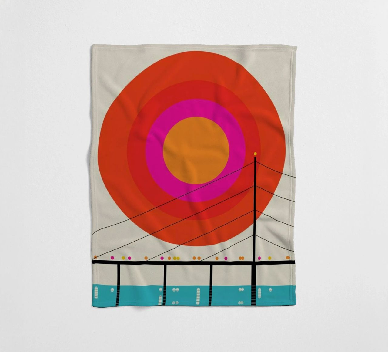 Düsseldorf 76 fleece blanket by Bo Lundberg