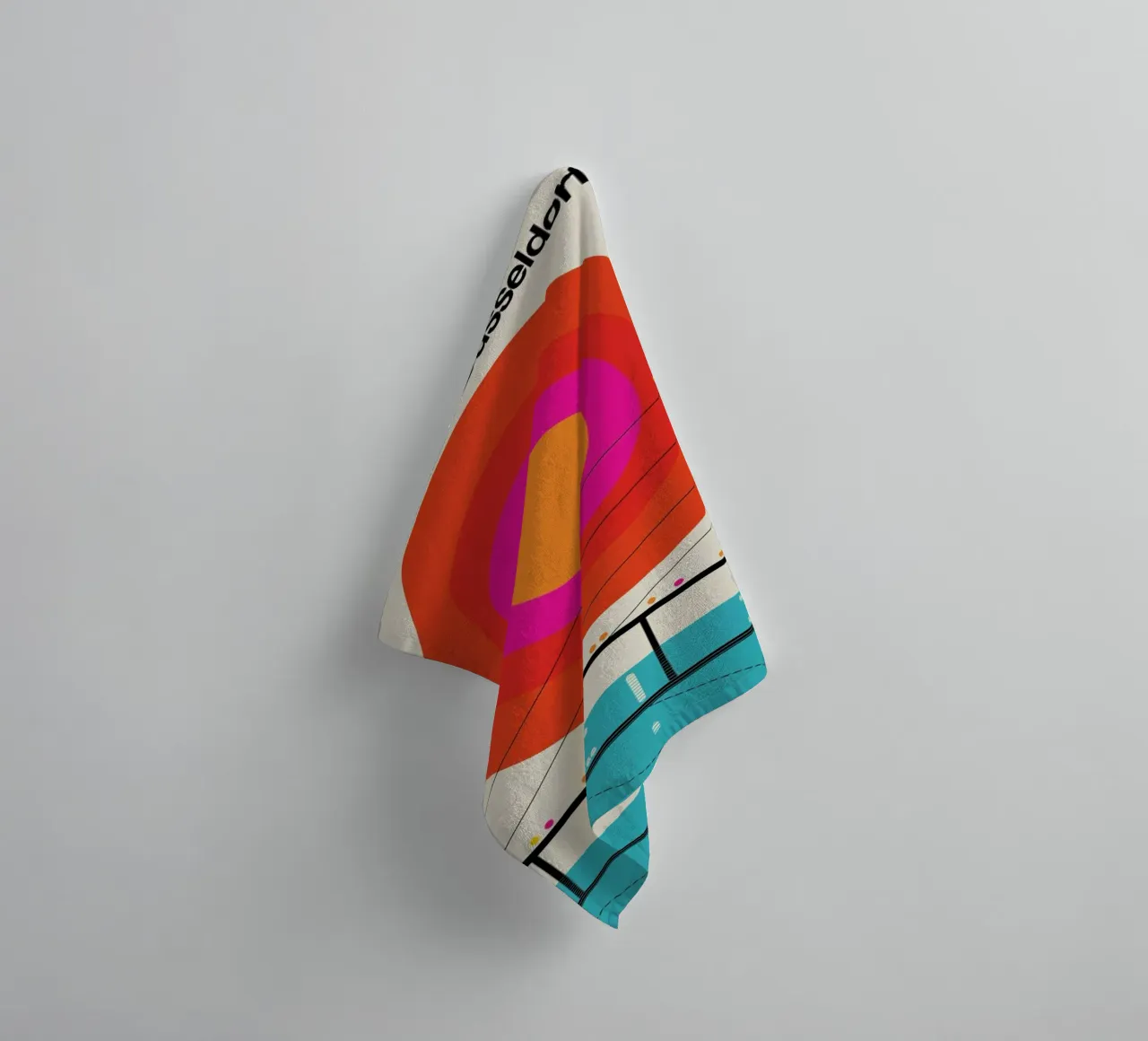 Düsseldorf 76 badhanddoek van Bo Lundberg