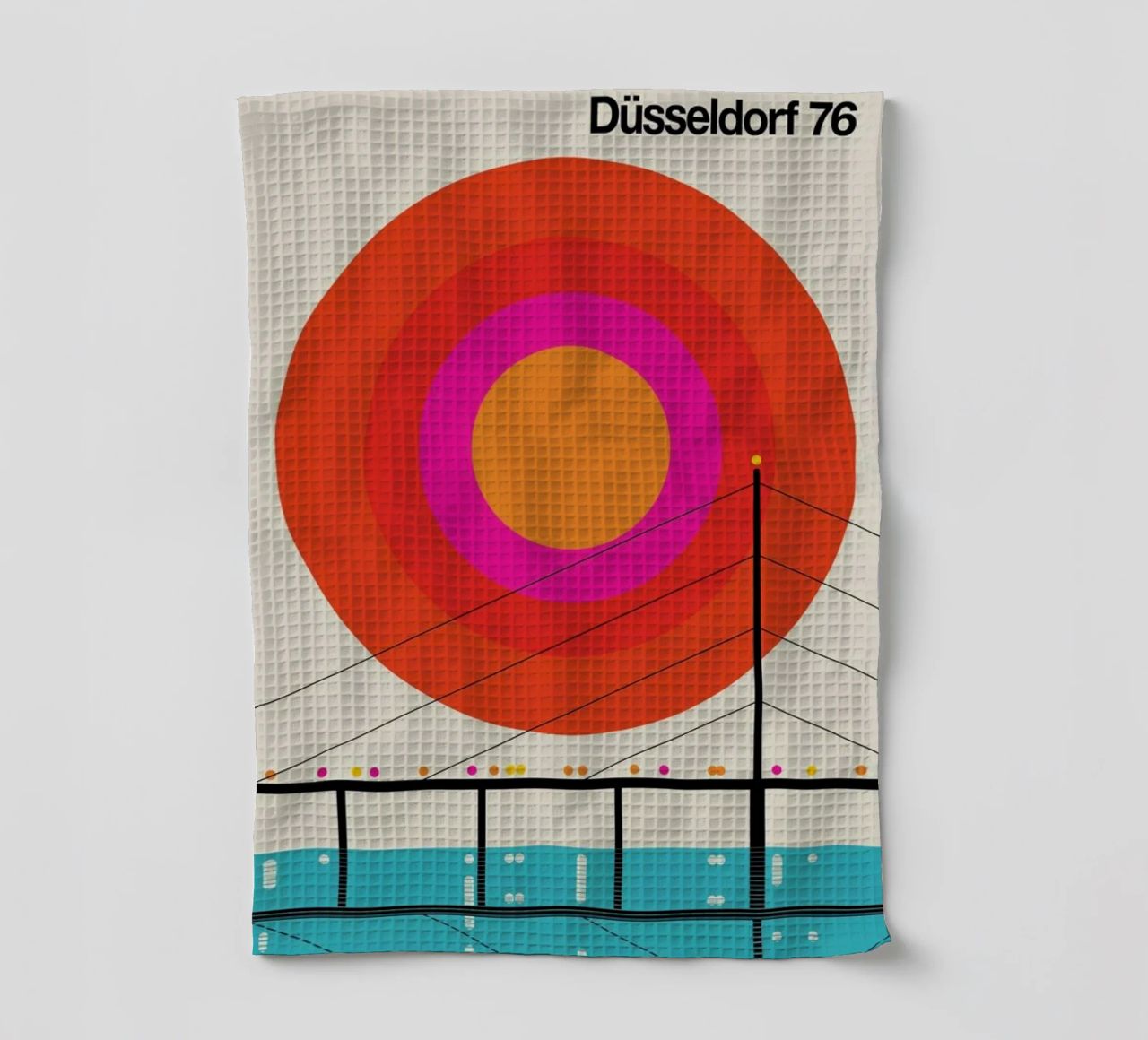 Düsseldorf 76 Geschirrtuch von Bo Lundberg
