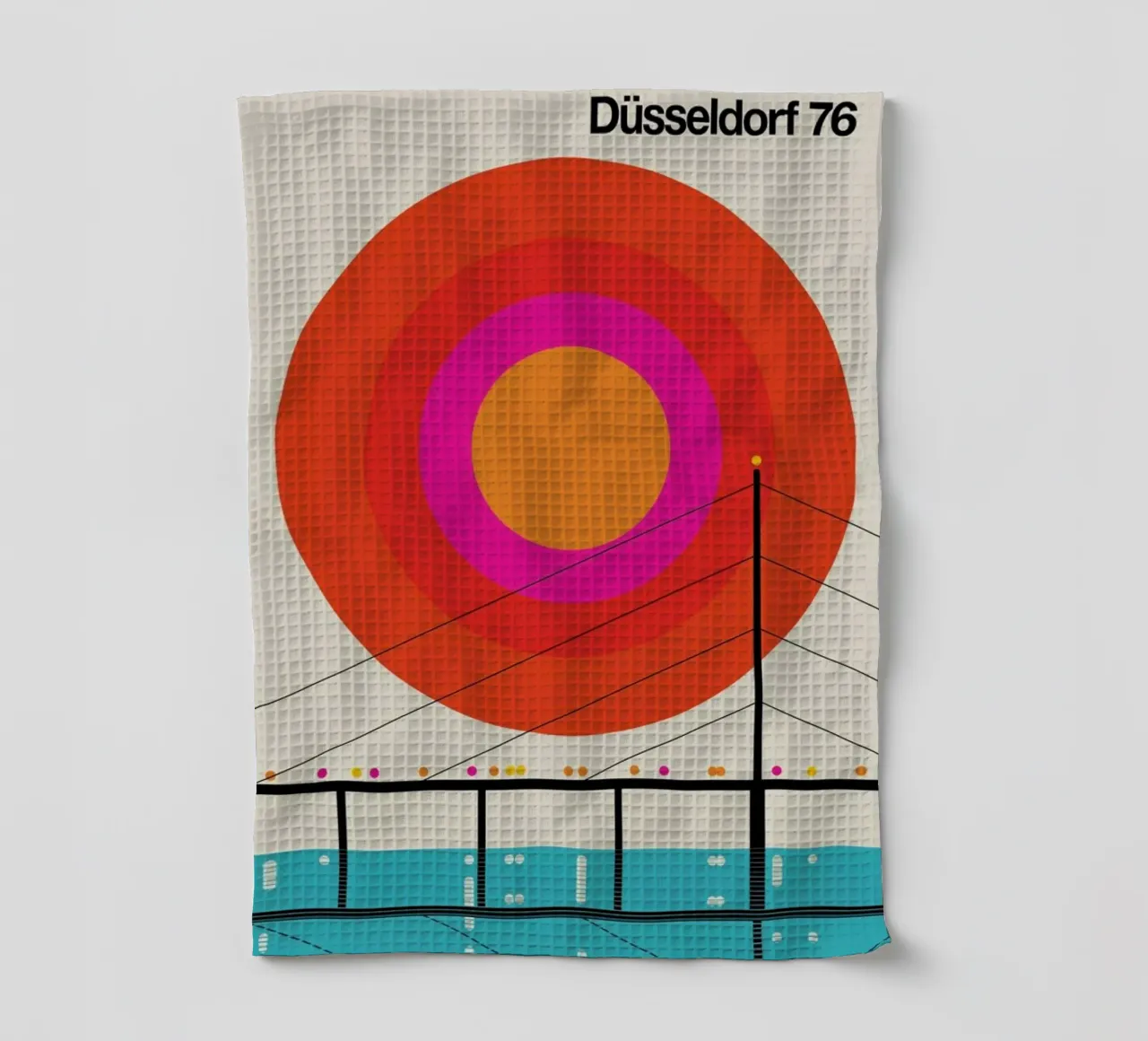 Düsseldorf 76 theedoek van Bo Lundberg