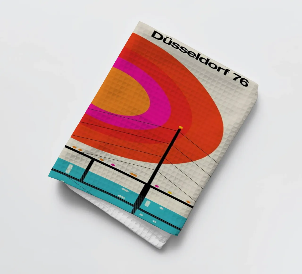 Düsseldorf 76 theedoek van Bo Lundberg