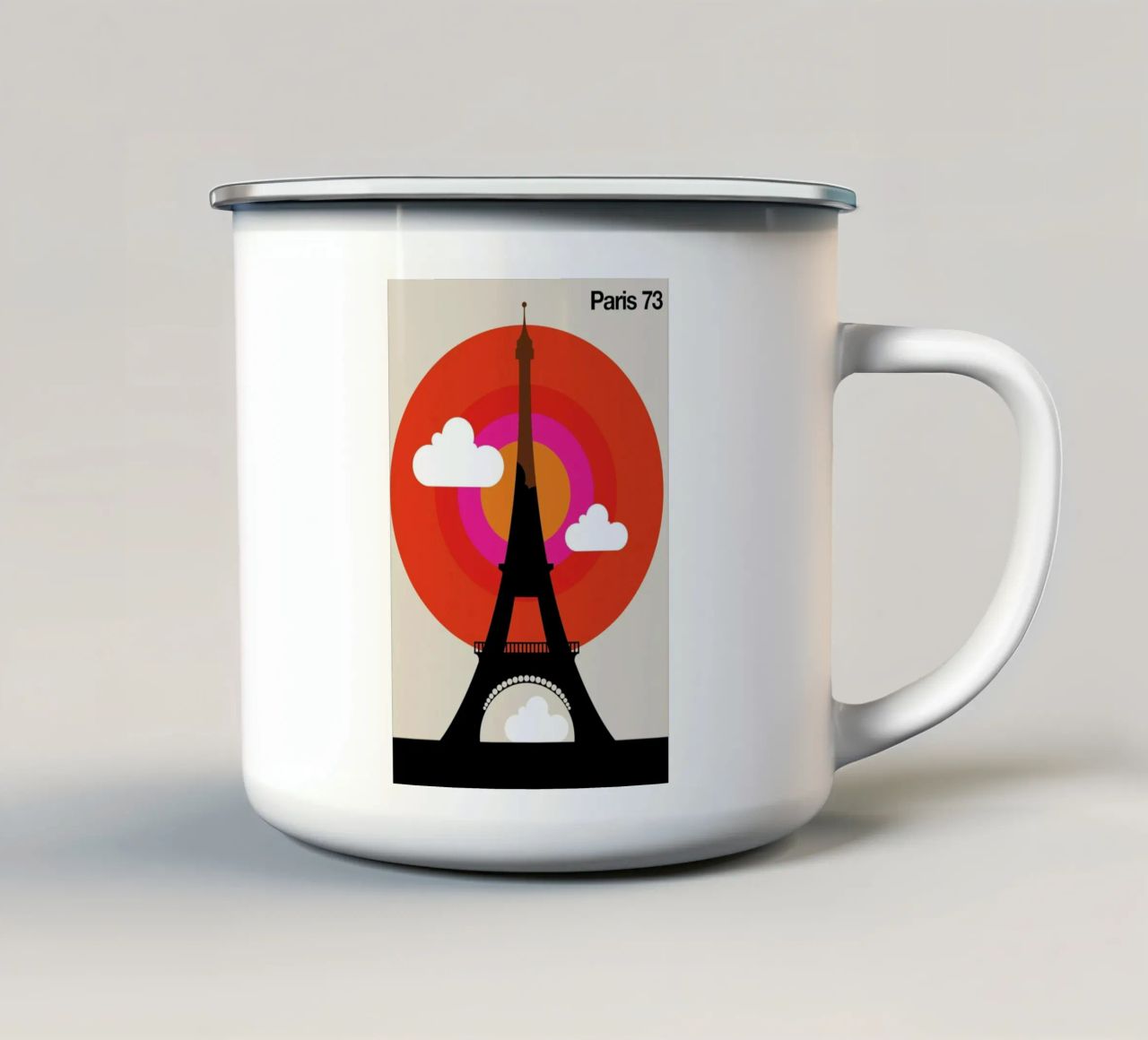 Paris 73 tazza in smalto da Bo Lundberg