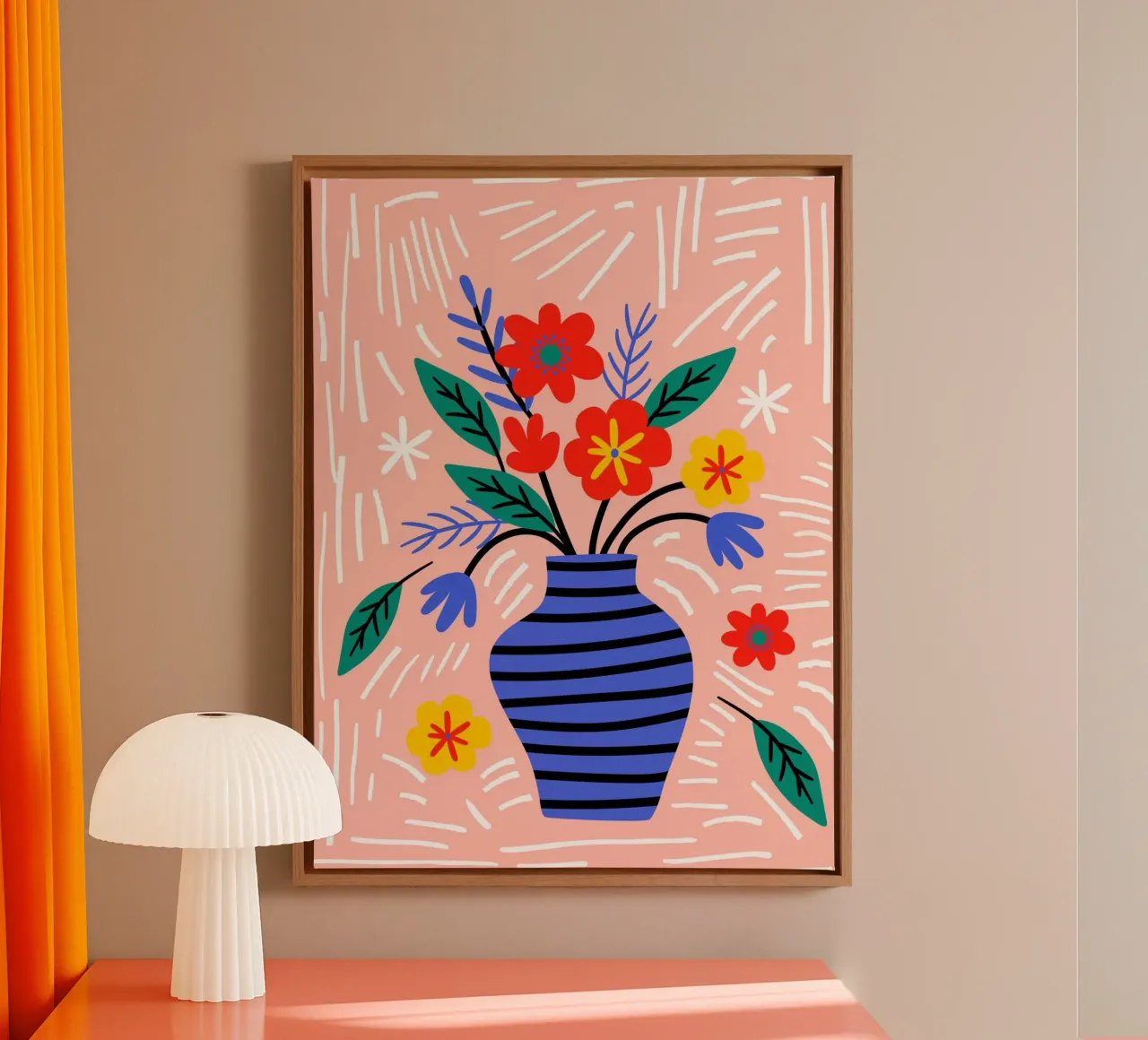 Fiori astratti - Natura colorata Illustrazione moderna tela da Whole©